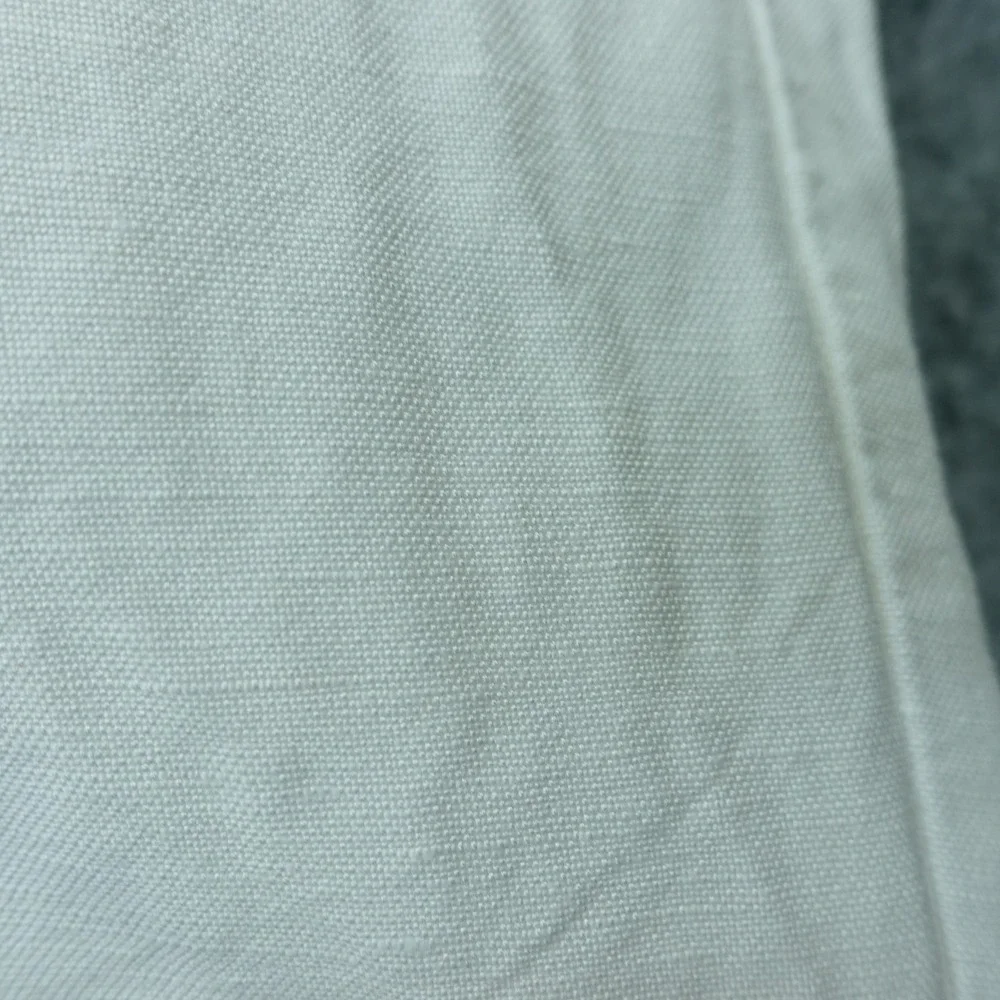 Cubavera Linen Pants Mens LARGE White Beach Summer Drawstring Trousers 35x33